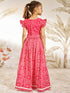 Girl's Red Cotton Lehenga Set